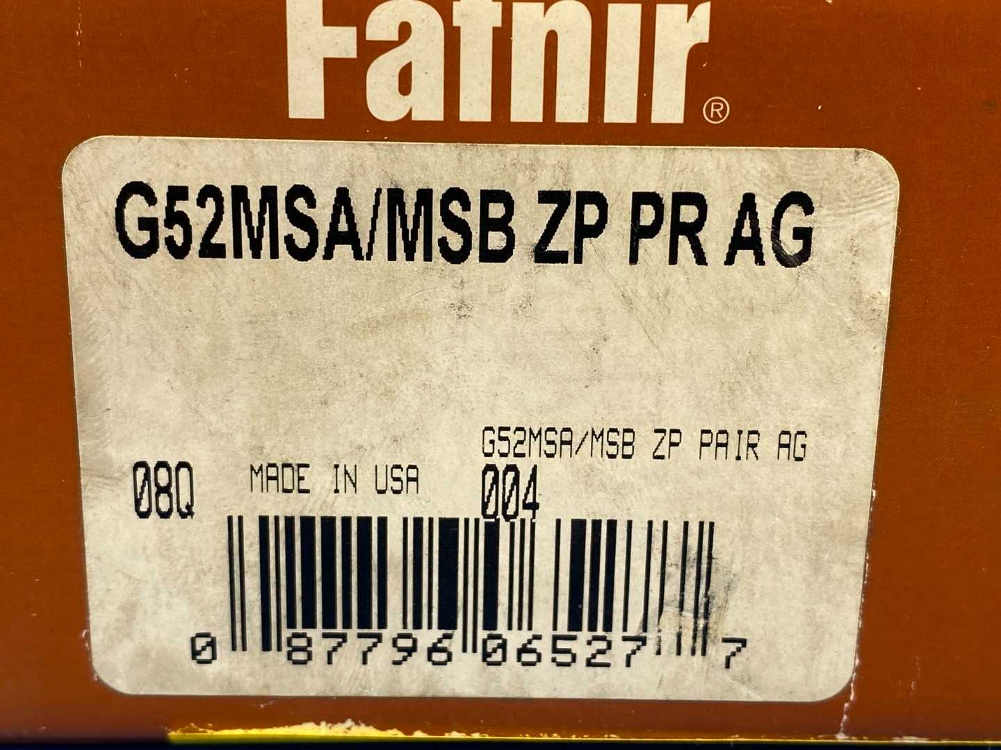 Fafnir G52MSA/G52MSB Bearing Flange Housing Plate – Zinc-Plated Steel, Precision Mounting for Dual-Row Bearings