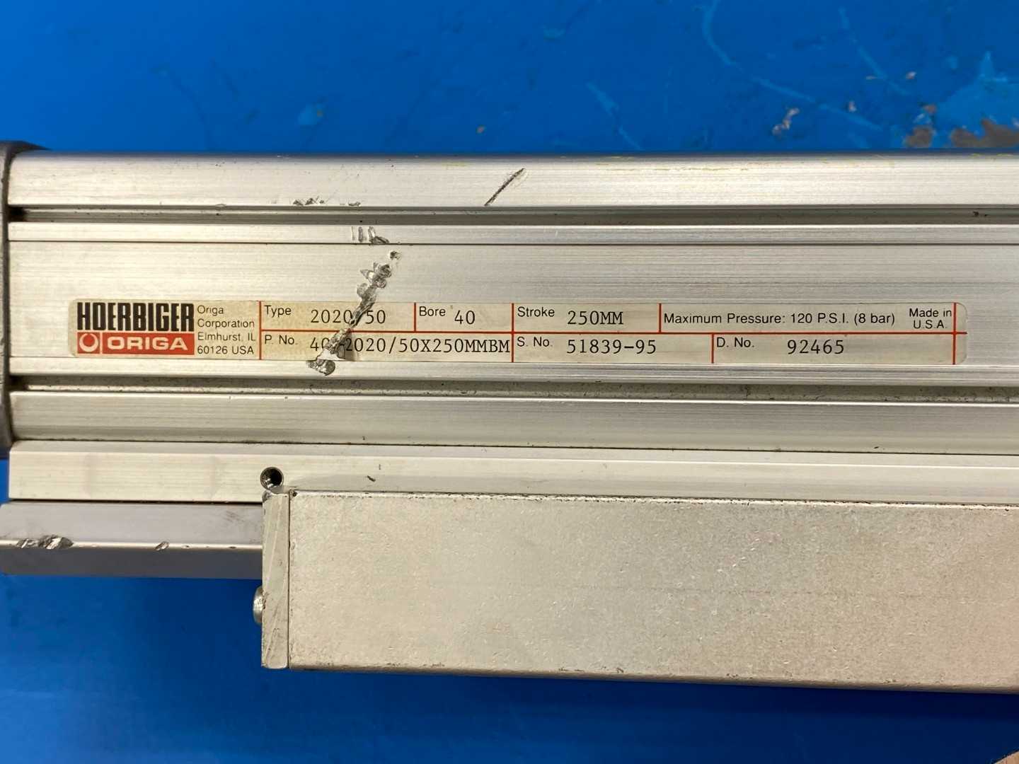 Origa Hoerbiger 40-2020/50X250MMBM, Type 2020/50, 1.57"(40mm) Bore Size x 9.84"(250mm) Stroke, Pneumatic Cylinder