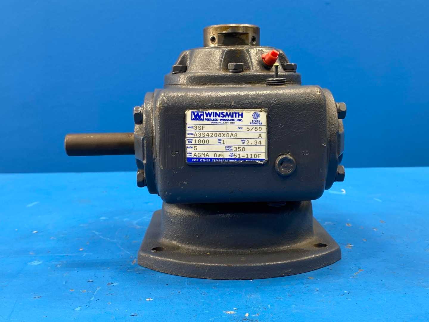 Winsmith 3SF Speed Reducer, 1822 Input RPM / AGMA 8 / 51-110F / Ratio 5:1, 2.34 Input HP
