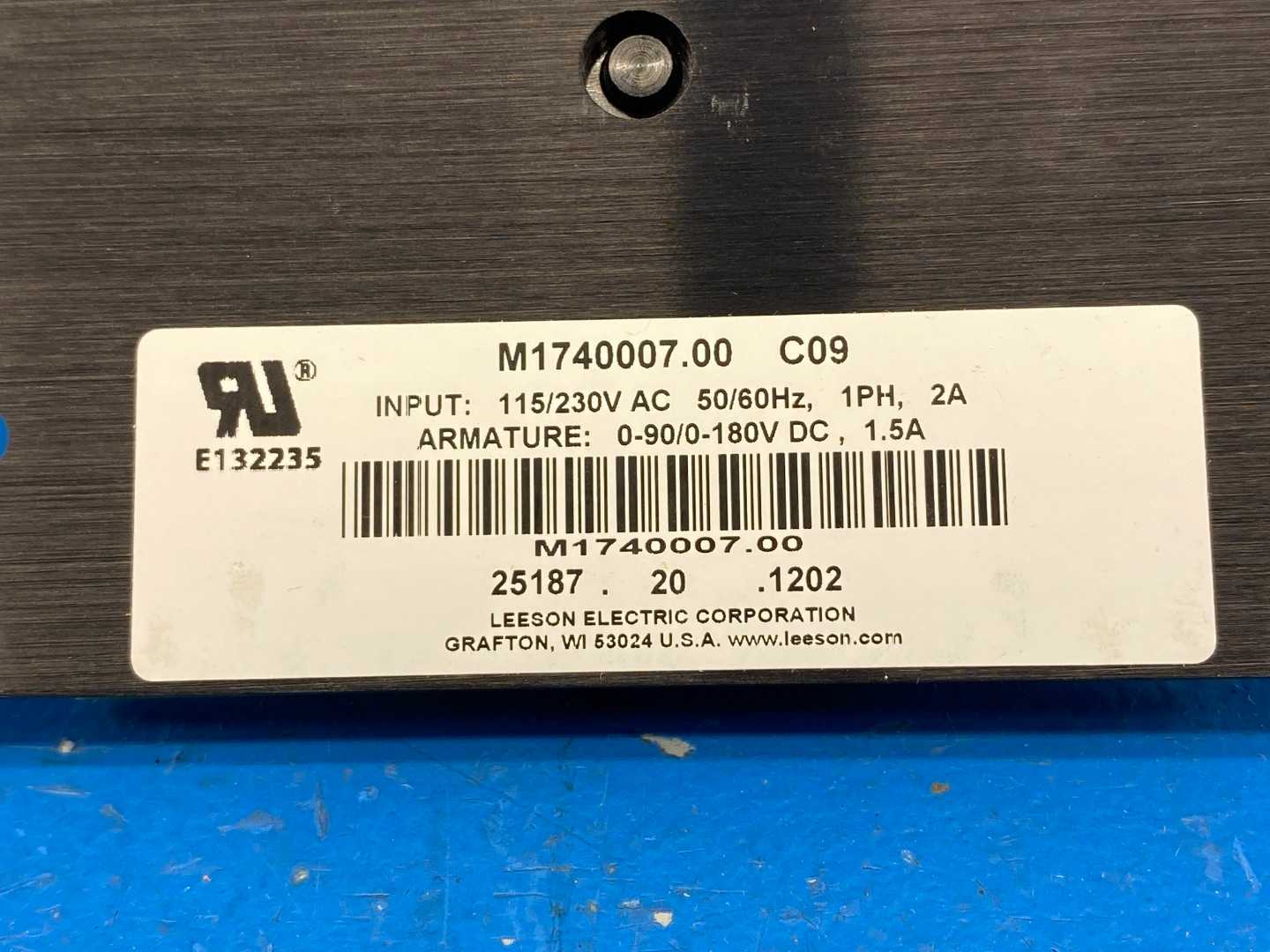 Leeson M1740007.00, Adjustable Speed Control Circuit Board 1Ph, 115/230V 2A