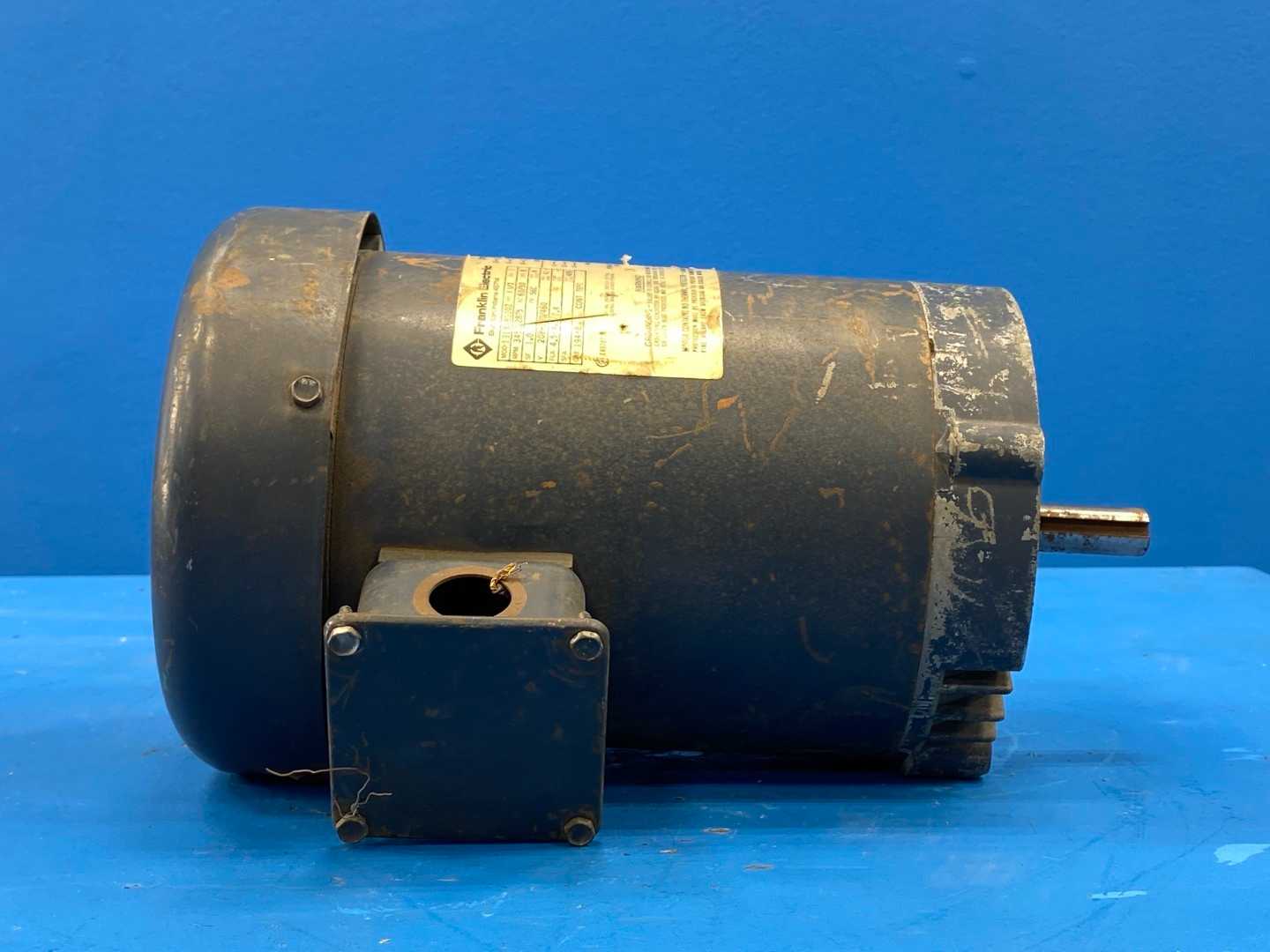 1-1/2 HP 208-308/460V 3PH Franklin Electric Model1313480102 Cat No 19448 Motor, FR56C, CONT TEFC, 3450/2875 RPM