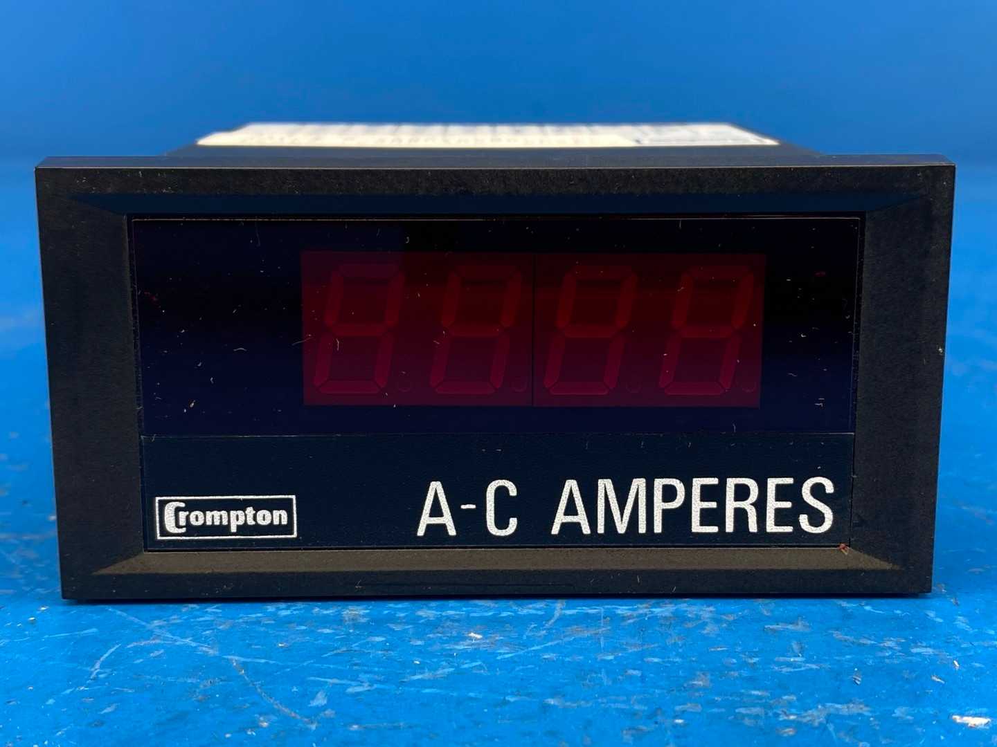 Crompton 262-DGBU-LSTM-C6-PQ-61 Digital Panel Meter 0–5A Input 0–2000A Scale 120V 60Hz