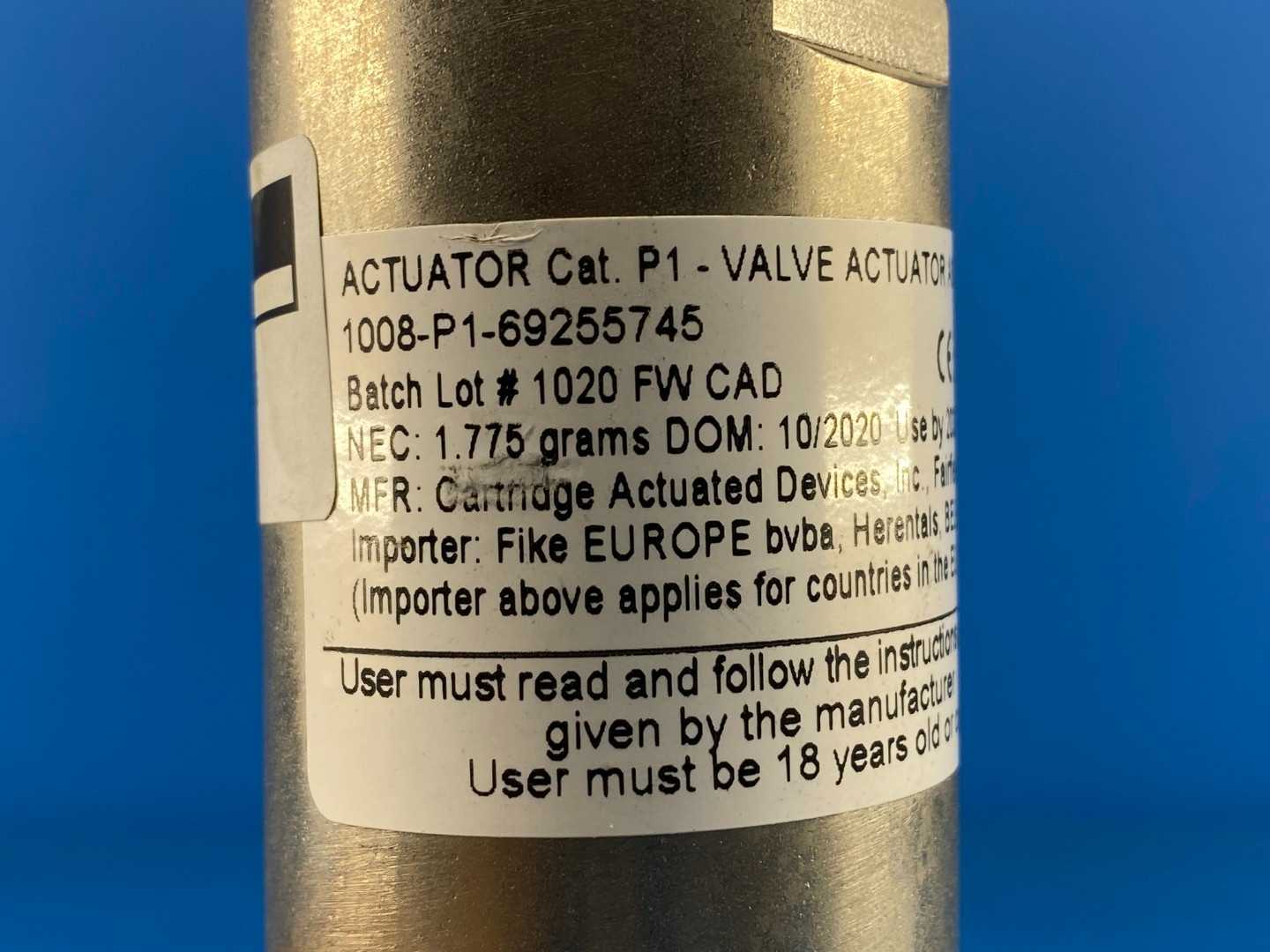 FIKE 074155-1 / 02-4134 / 70-1651 Valve Actuator Assembly (CGA) SEALED
