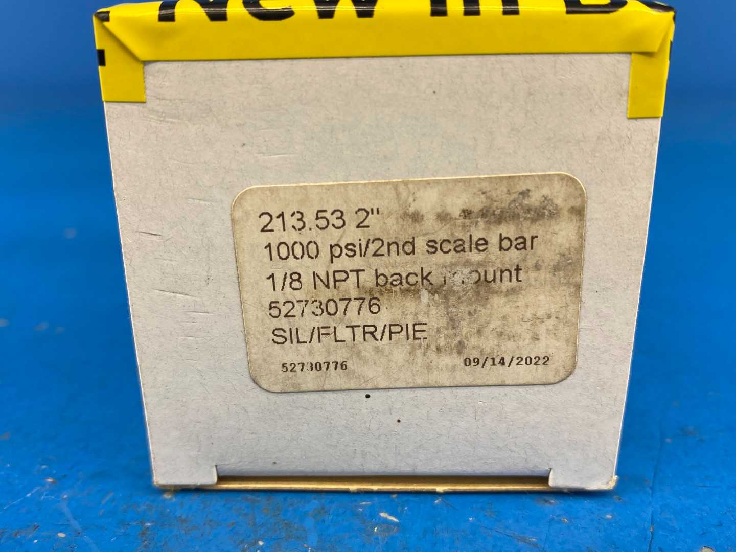 Fike / Wika 52730776 2" Pressure Gauge 1000 PSI/2nd Scale Bar 1/8" NTP Back mount 