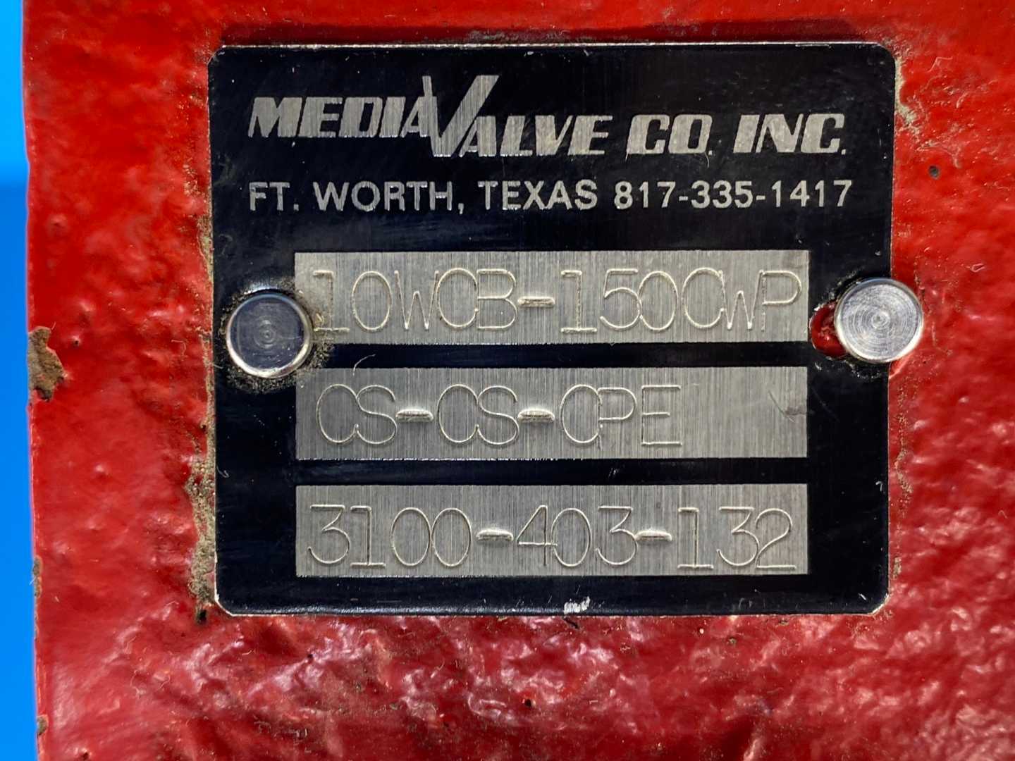 Media Valve Inc 3100-403-132 Mosites 10" Butterfly Valve C30N, 10WCB-150CWP, Gear Operated