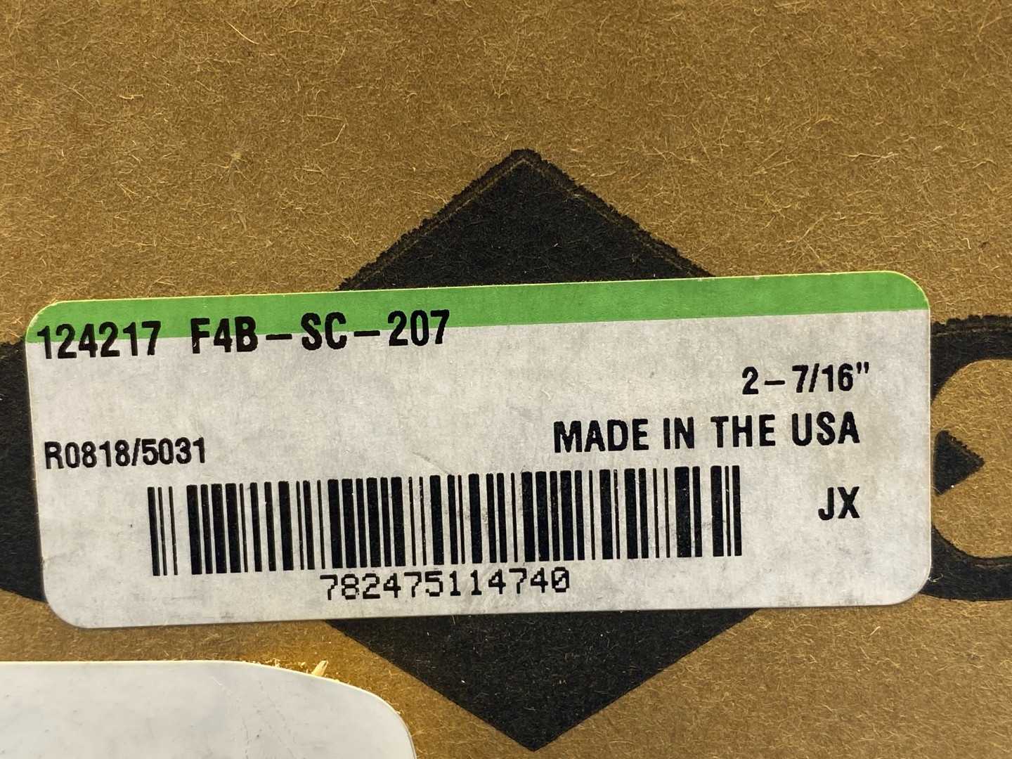 Dodge F4B-SC-207 (124217) 2-7/16" Bore 4-Bolt Flange-Mount Ball Bearing