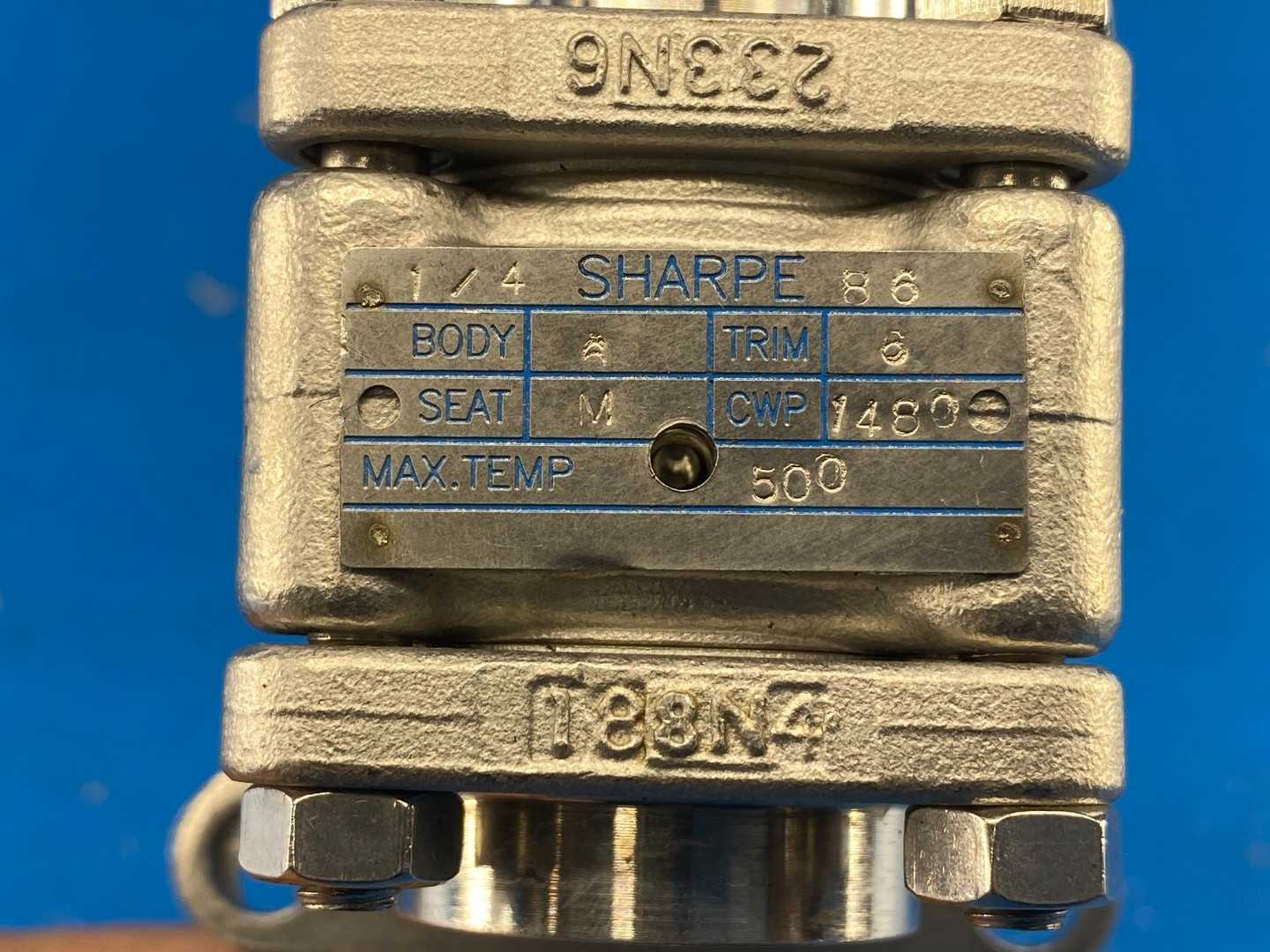 1/4" Sharp Series 86 3-Piece Instrumentation Ball Valve