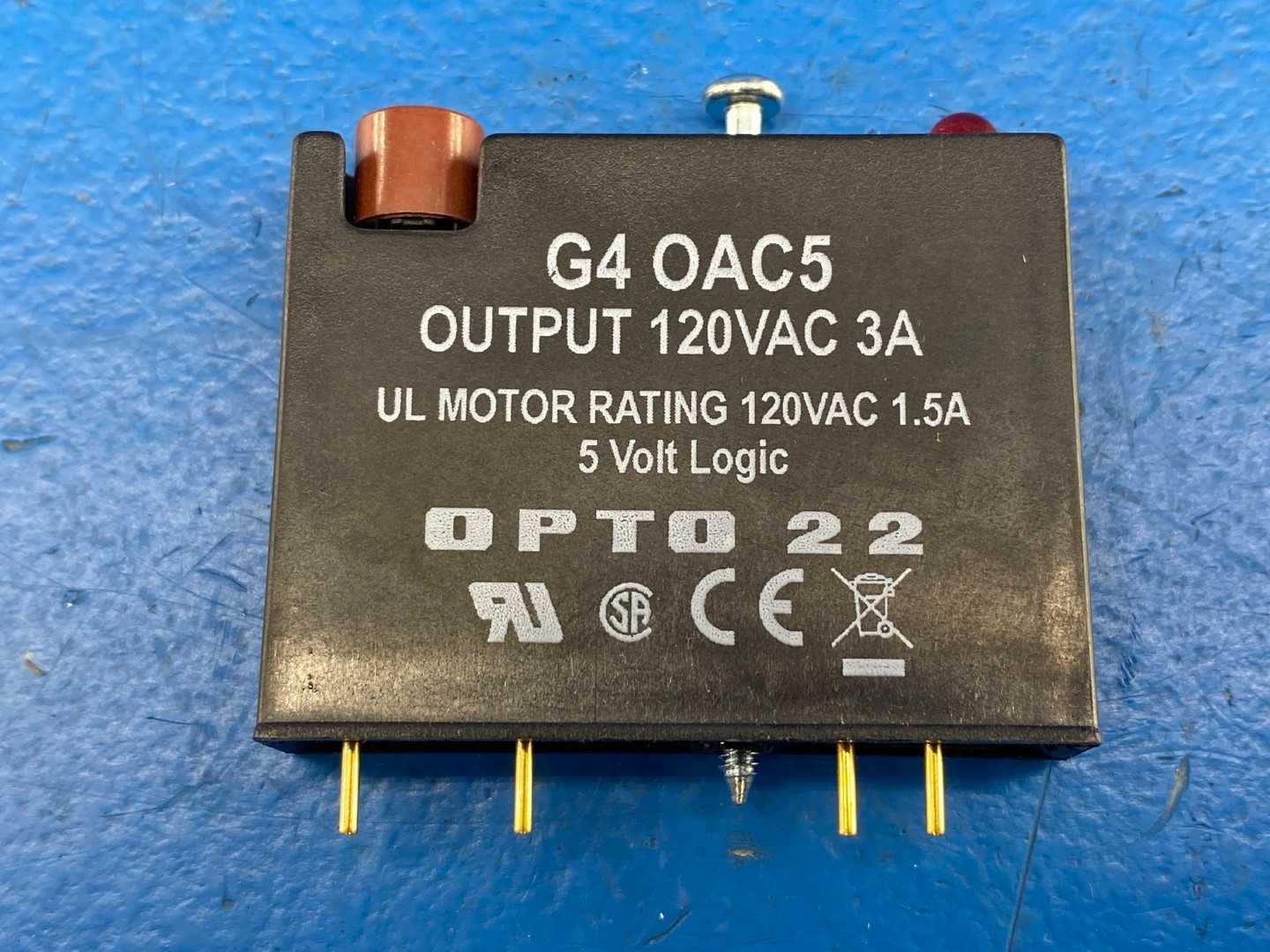 OPTO 22 G4OAC5 AC Output Module, 12–140 VAC, 5 V logic, 3 A
