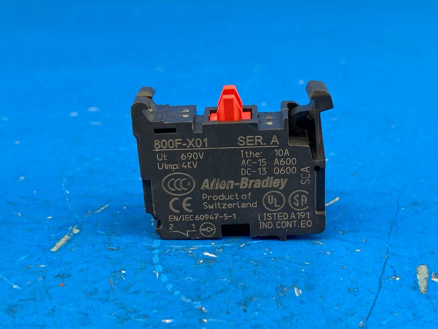 Allen-Bradley 800F-X01 Contact Block 10A 690V