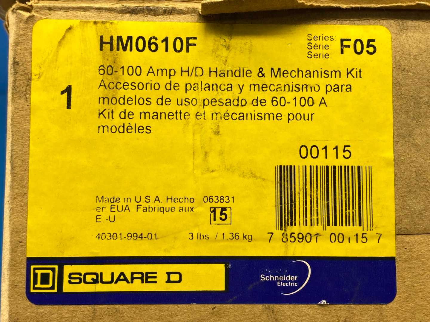 Square D HM0610F 60-100A H/D Handle & Mechanism Kit for Class 3110 for Safety Switch - F Series