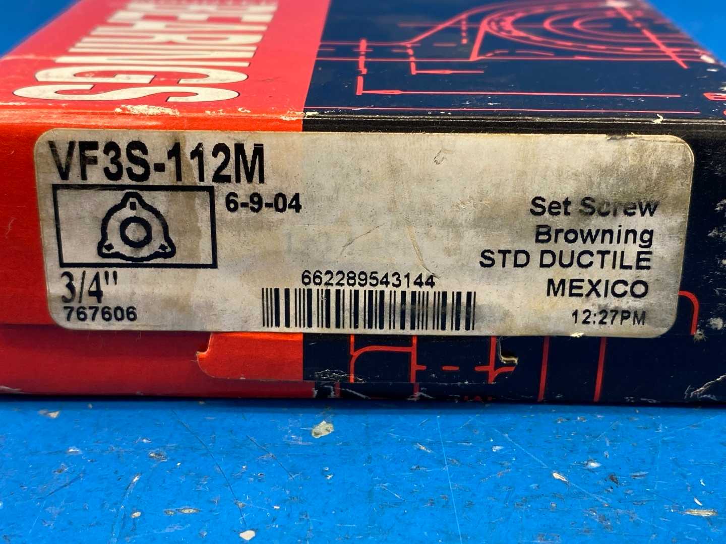 Browning VF3S-112M 3/4" Bore 3-Bolt Round Ball Bearing (Sealed)