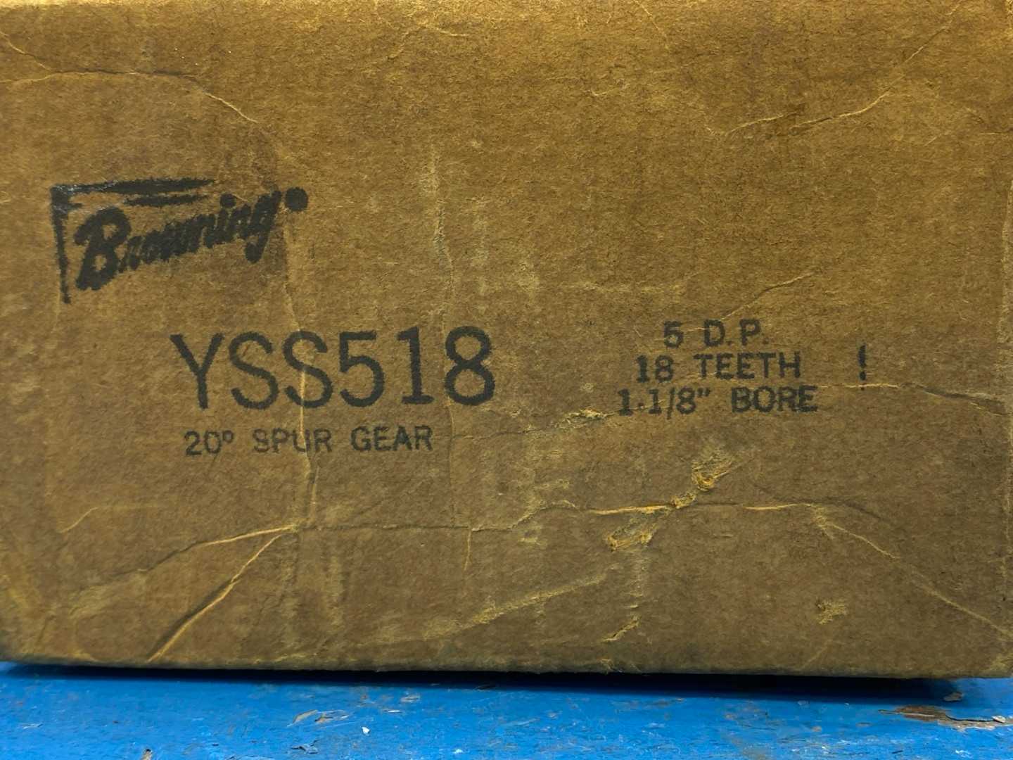 Browning YSS518 1-1/8" BORE 18 Teeth 5 D.P, 20° External Tooth Spur Gear