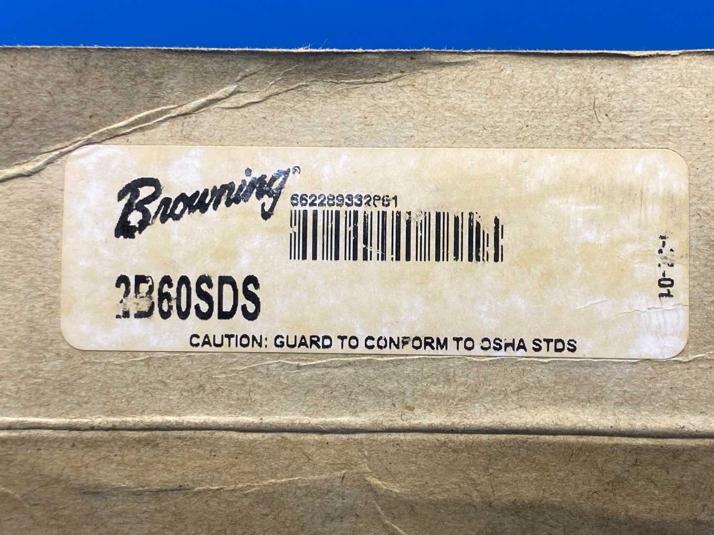 Browning 2B60SDS 2 Groove V-Belt Pulley SDS Bushing 6.35" O. D.  Bushing Required Bore Size 