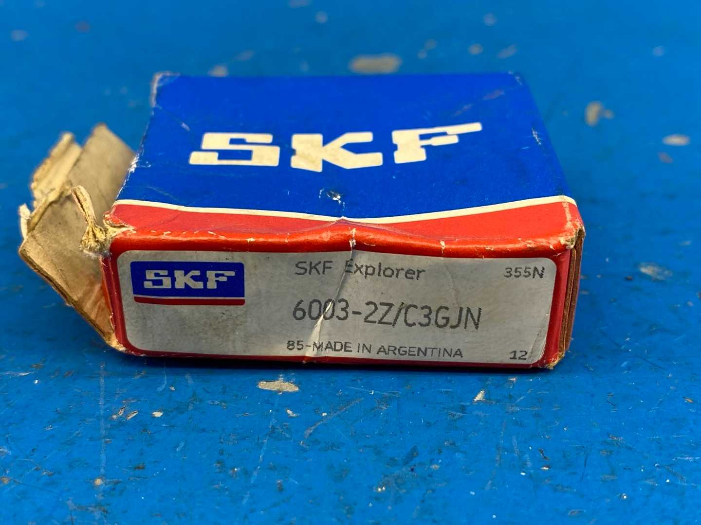SKF 6003-2Z/C3GJN Single Row Deep Groove Ball Bearing 0.6693"Bore x 1.378" O.D x 0.3937" W