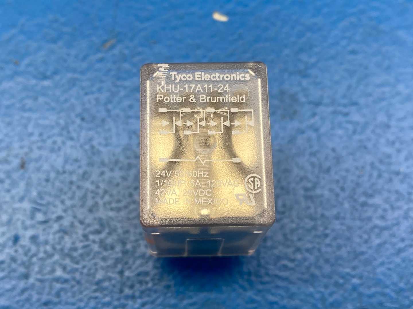 Potter & Brumfield KHU-17A11-24 Relay, 4PDT, 24 VAC coil