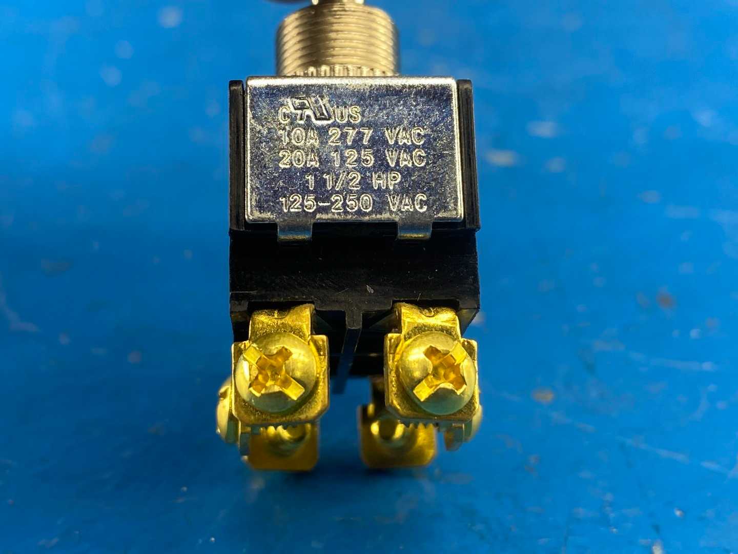 NTE 54-013 Toggle Switch, DPDT, On-Off-On, 15 A @125 VAC (screw terminals)