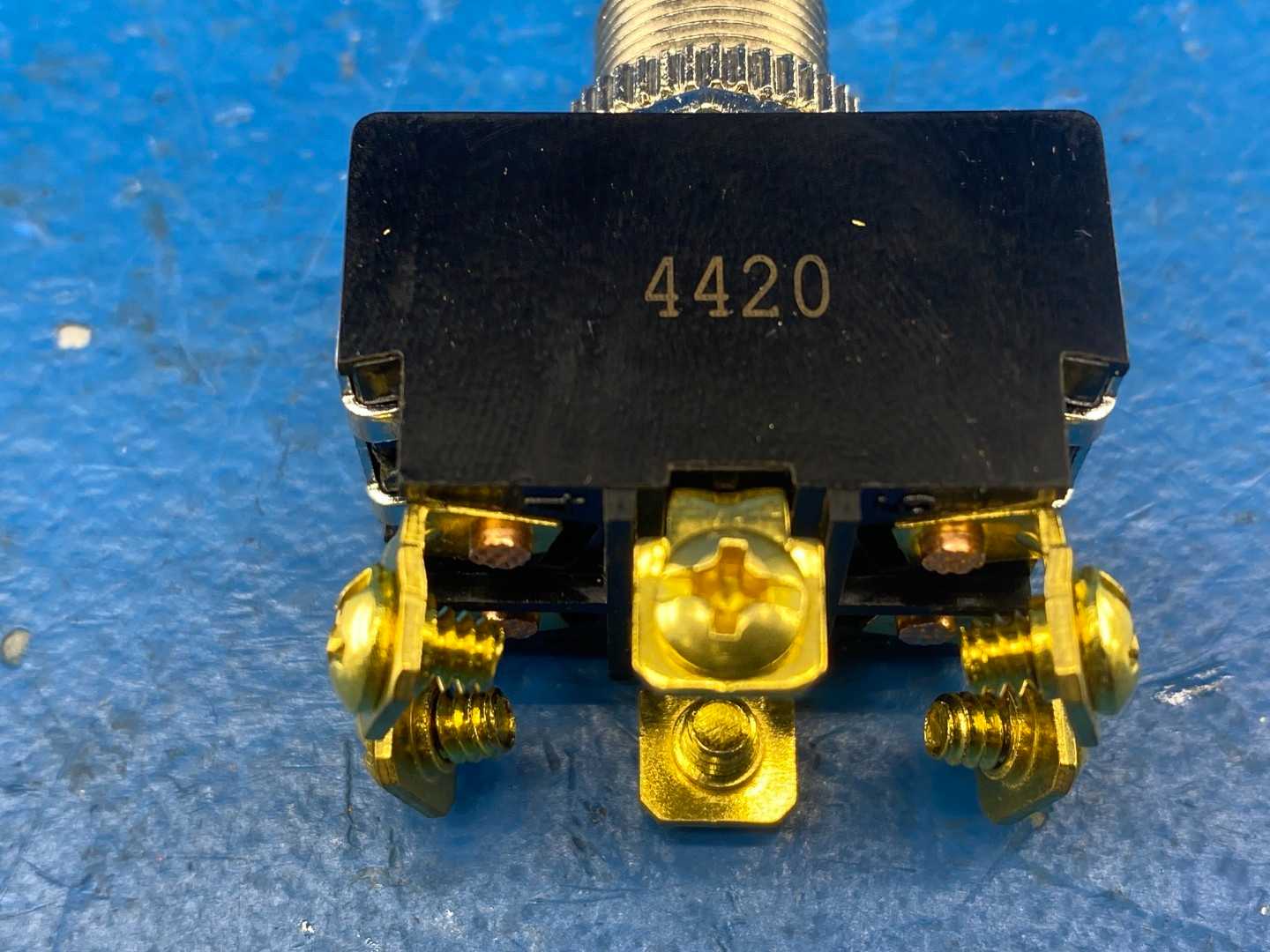 NTE 54-013 Toggle Switch, DPDT, On-Off-On, 15 A @125 VAC (screw terminals)