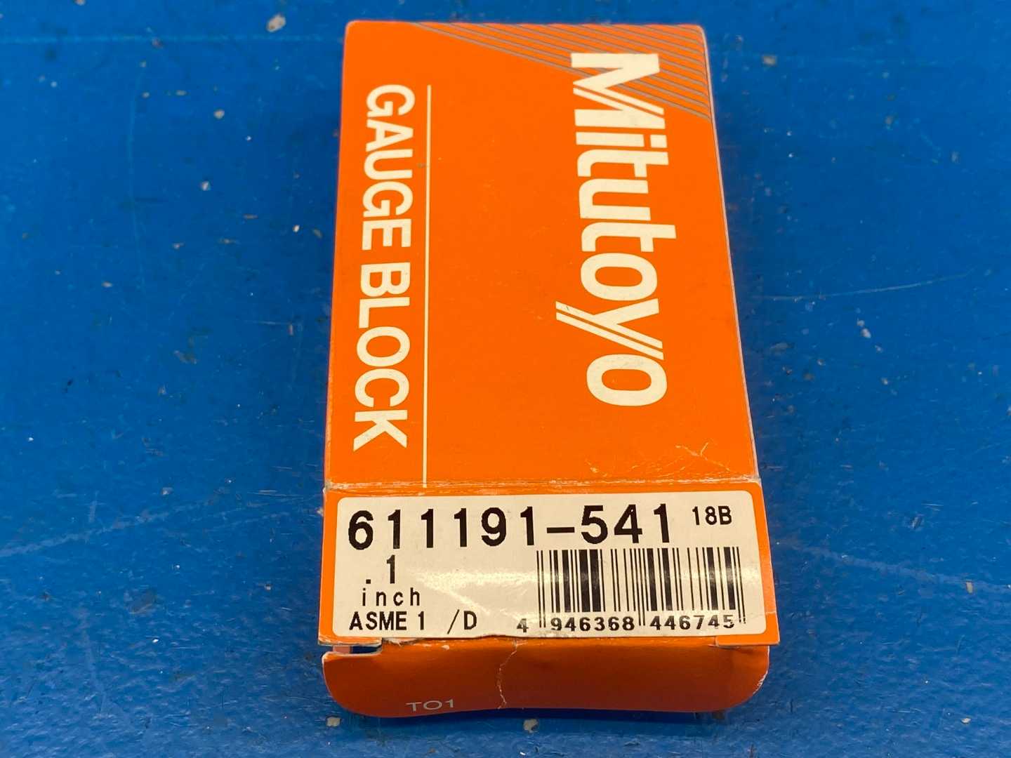 Mitutoyo 611191-541 18B Individual Gauge Block .1"