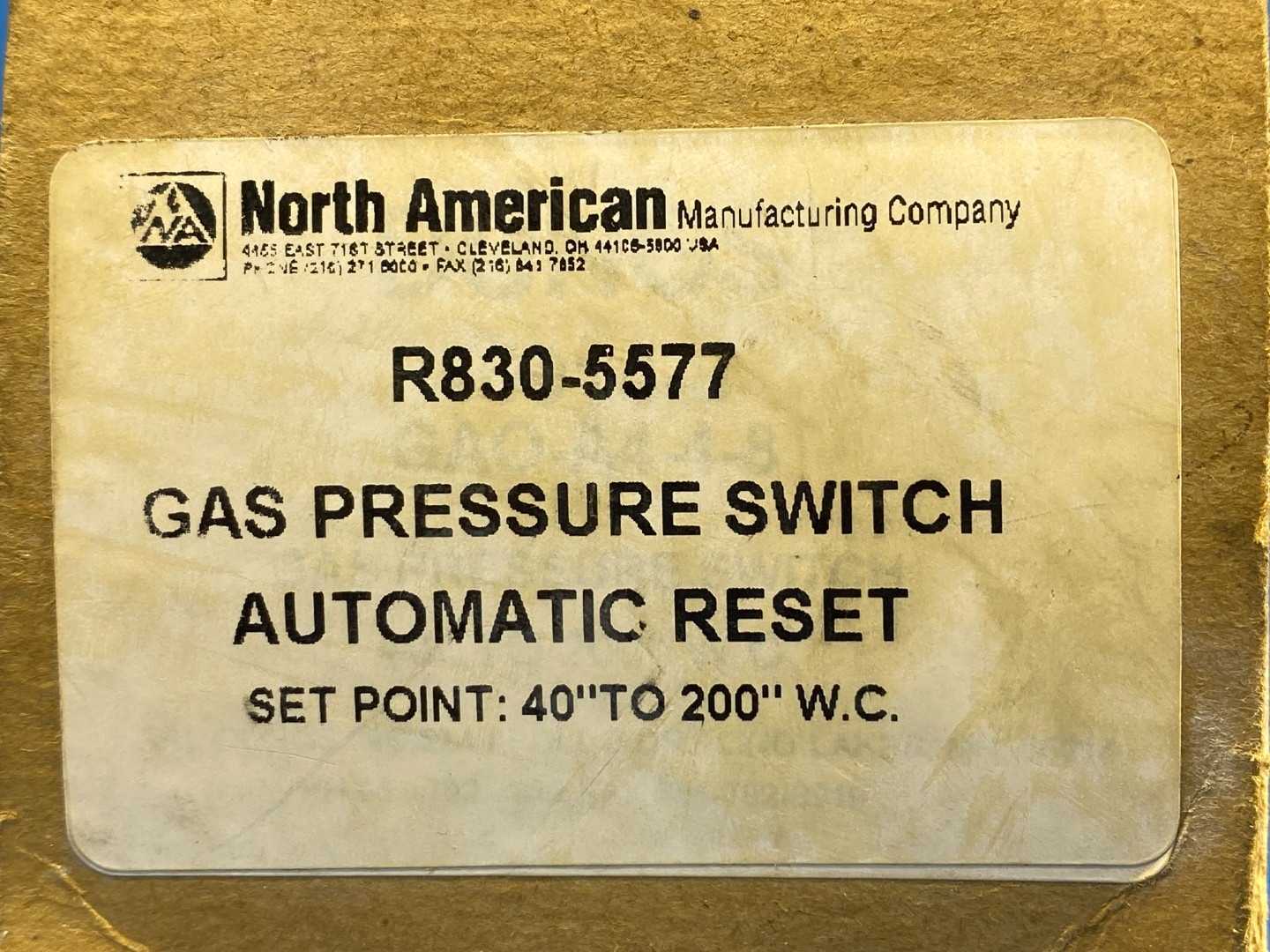 Karl Dungs GAO-A4-4-8 Gas Pressure Switch Automatic Reset 10A 120V 40"-200" in W.C. Range 14 PSI Max Nema 4