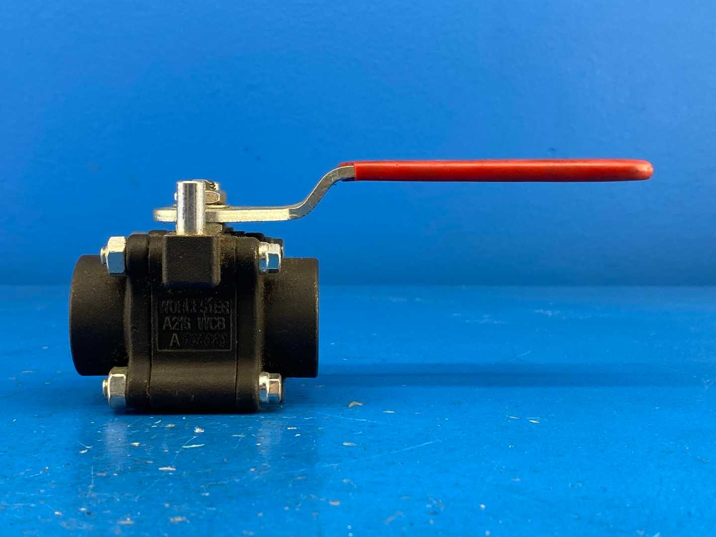 Worcester Controls 3/4 444466TTSE R2, Flowserve Series 44, 3-Piece Ball Valve, Body CS, Trim SS, CWP 1000, Seat TFE