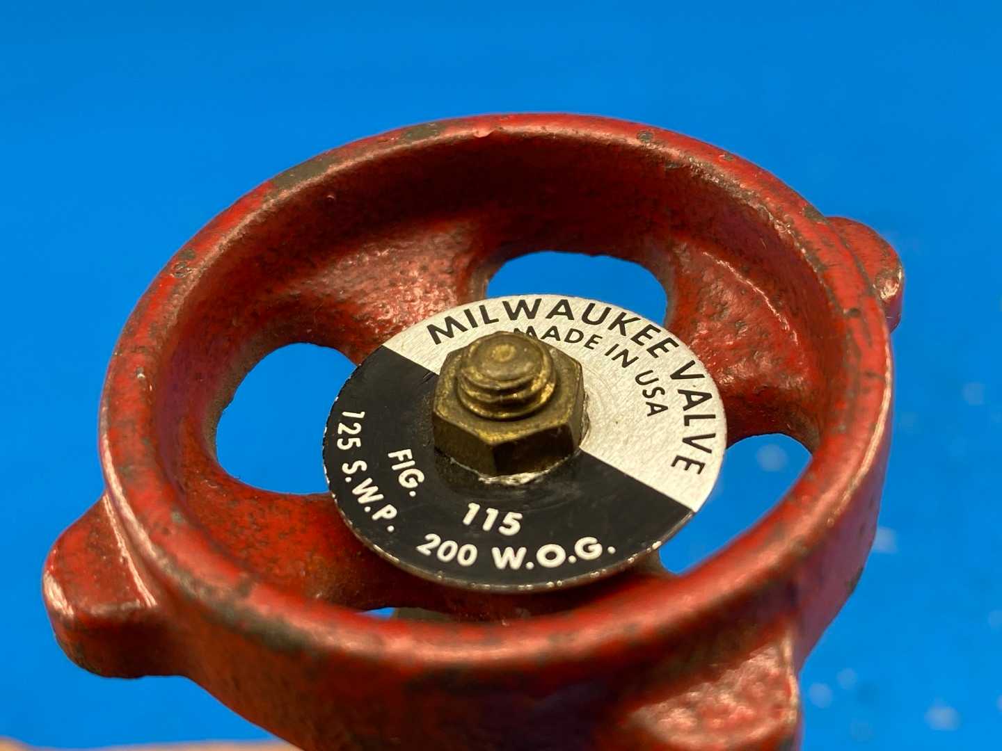 Milwaukee Valve Figure 115, 1/2" Pipe, Bronze Gate Valve 125 S.W.P 200 W.O,G Solder Connection Type