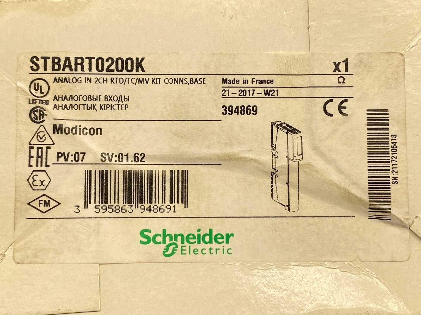 Schneider Electric STBART0200K (394869) Modicon Analog in 2CH RTD/MV KIT CONNS BASE