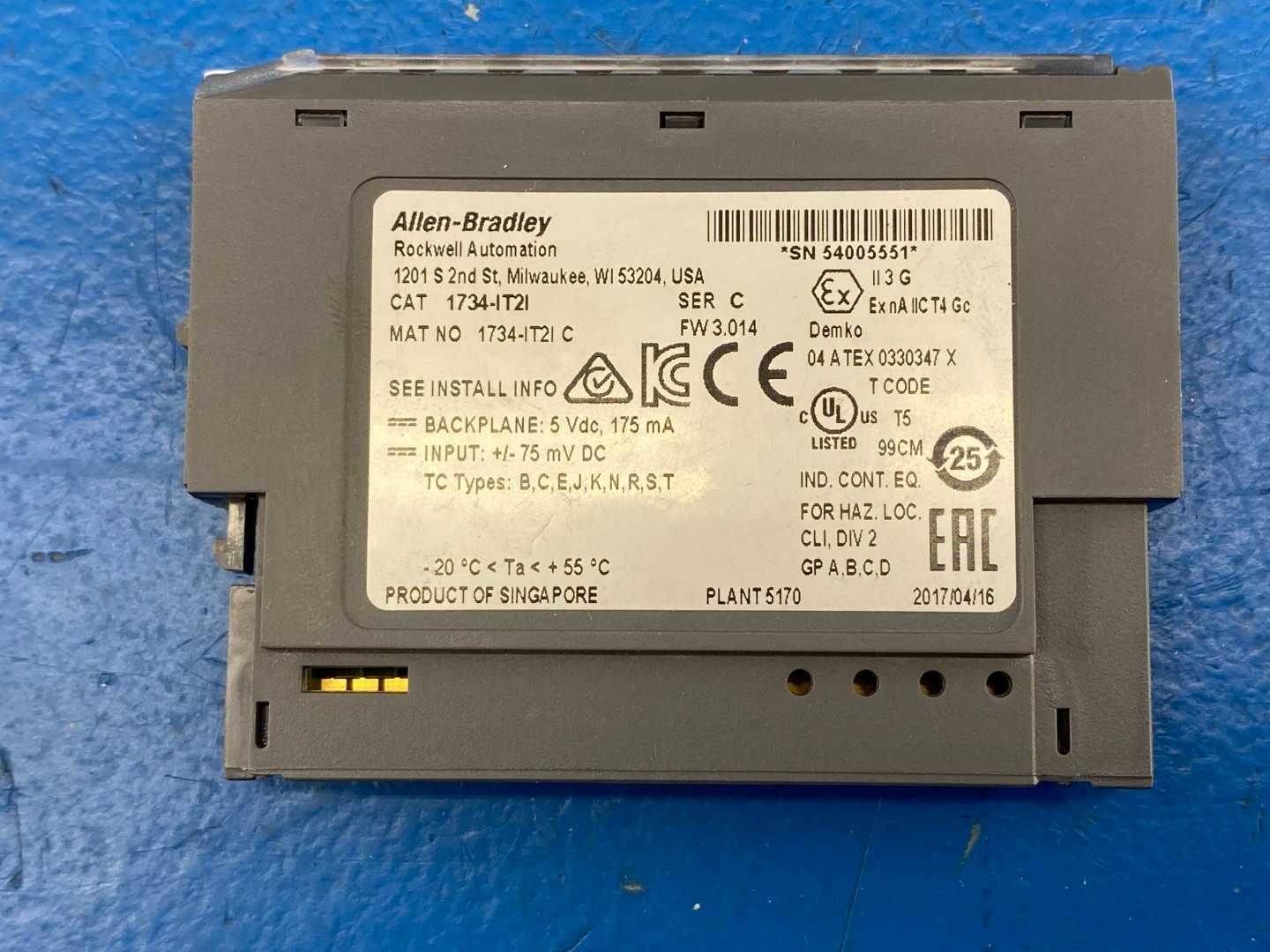 Allen-Bradley 1734-IT2I Point I/O Temperature Input Module 24V DC 2 Channels
