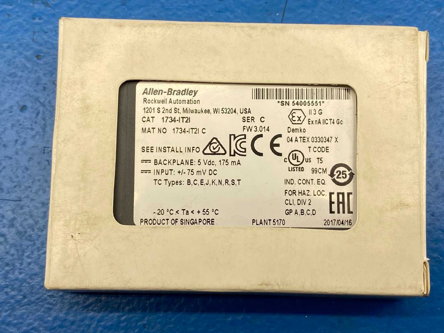 Allen-Bradley 1734-IT2I Point I/O Temperature Input Module 24V DC 2 Channels