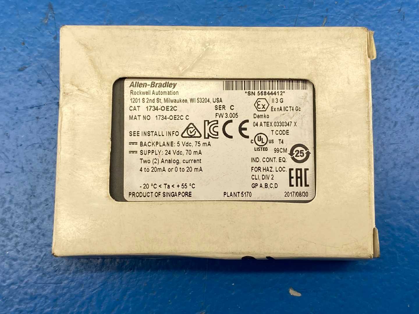 Allen-Bradley 1734-OE2C Analog Current Output Module 24V DC 2 Channels