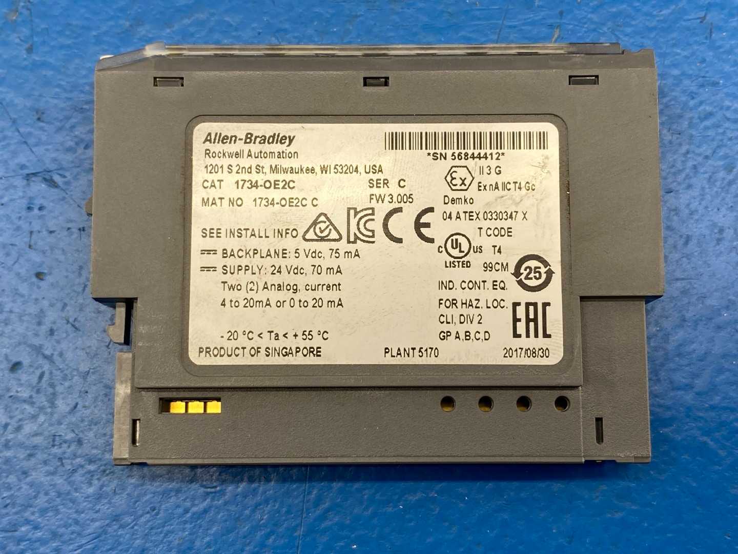 Allen-Bradley 1734-OE2C Analog Current Output Module 24V DC 2 Channels
