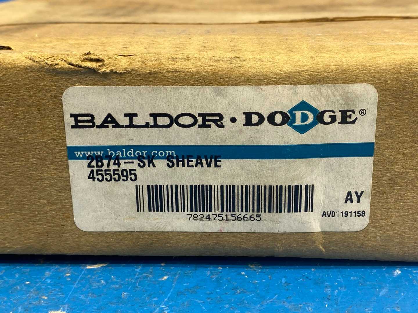 Dodge 2B74-SK (455595) V-Belt Pulley A,B Belt section. 2 Groove Bushing Required Bore Size, 7.75" OD 