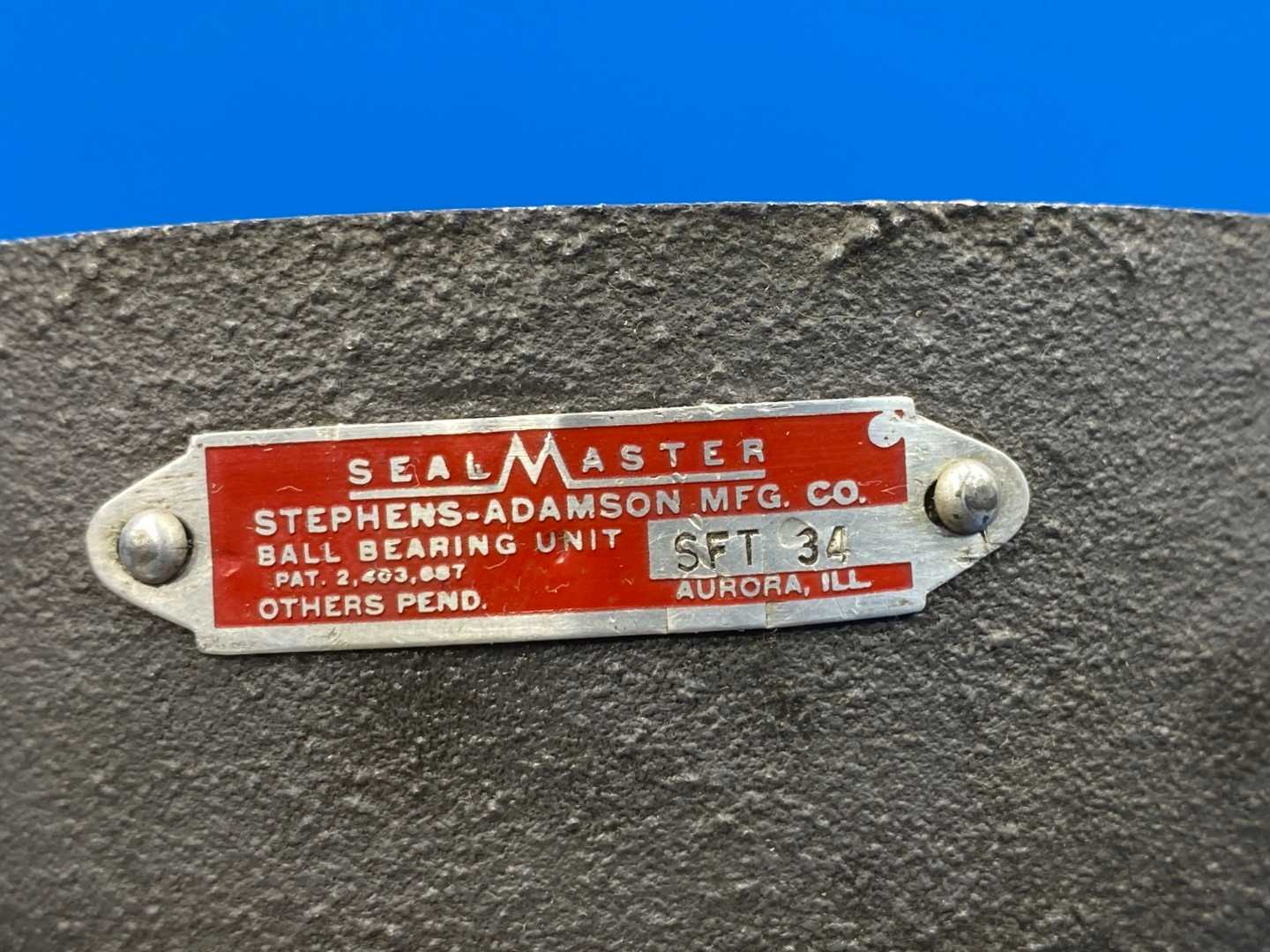 Sealmaster SFT 34 Two-Bolt Flange Ball Bearing Unit - 2-1/8" Bore, 2-Bolt Flange Set Screw Locking
