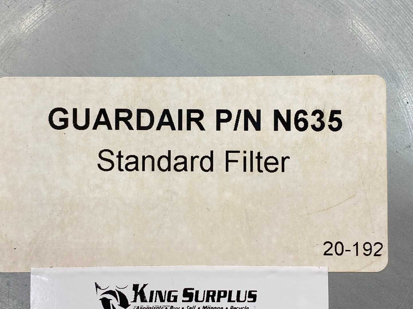 Guardair N635 Replacement Standard Cartridge Filter