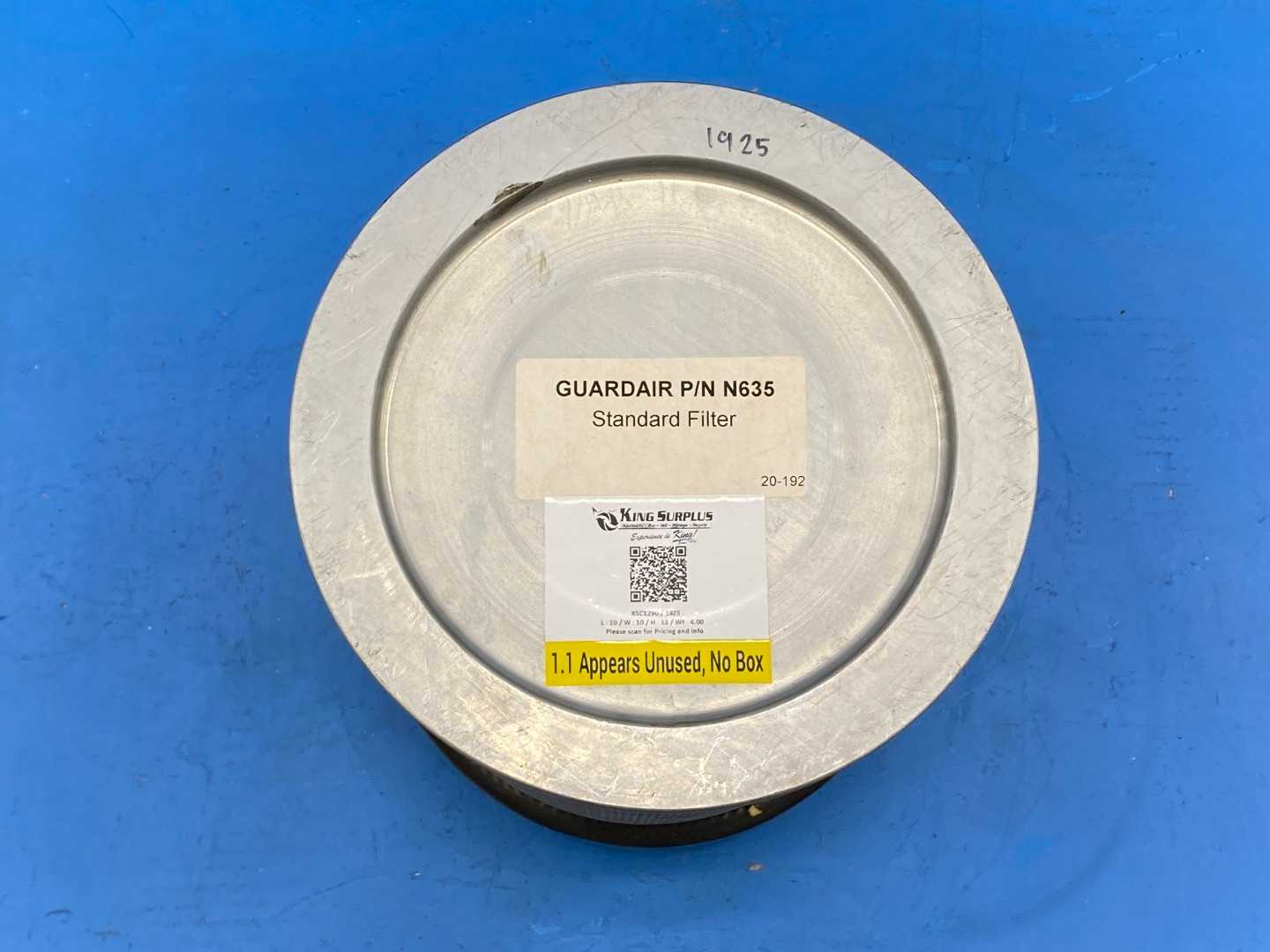 Guardair N635 Replacement Standard Cartridge Filter