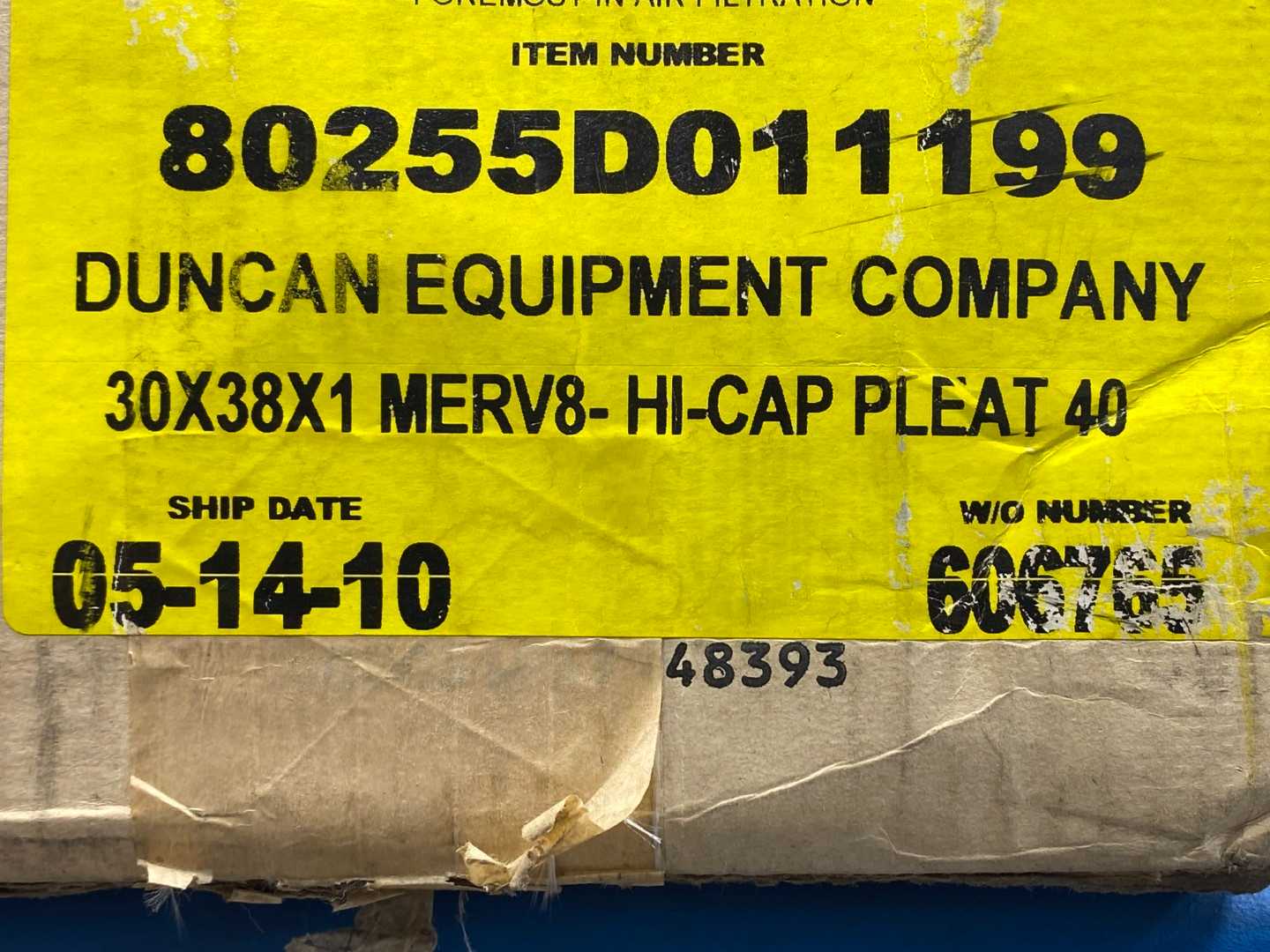 Flander Precisionaire 80255D011199, 30x38x1 MERV 8 HI-CAP Pleat 40 Filter