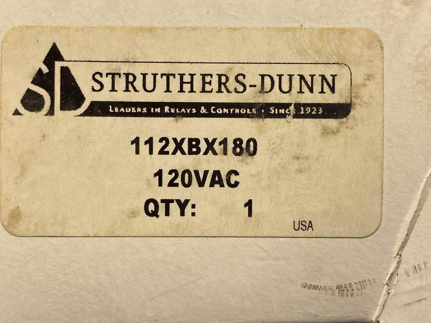 Struthers-Dunn 112XBX180 Low Coil power Sensitive Relay 120VAC Coil DPDT 2A 120/240VAC
