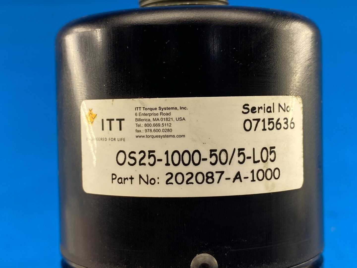 ITT Torque Industries OS25-1000-50/5-L05 Rotary Encoder Part #202087-A-1000