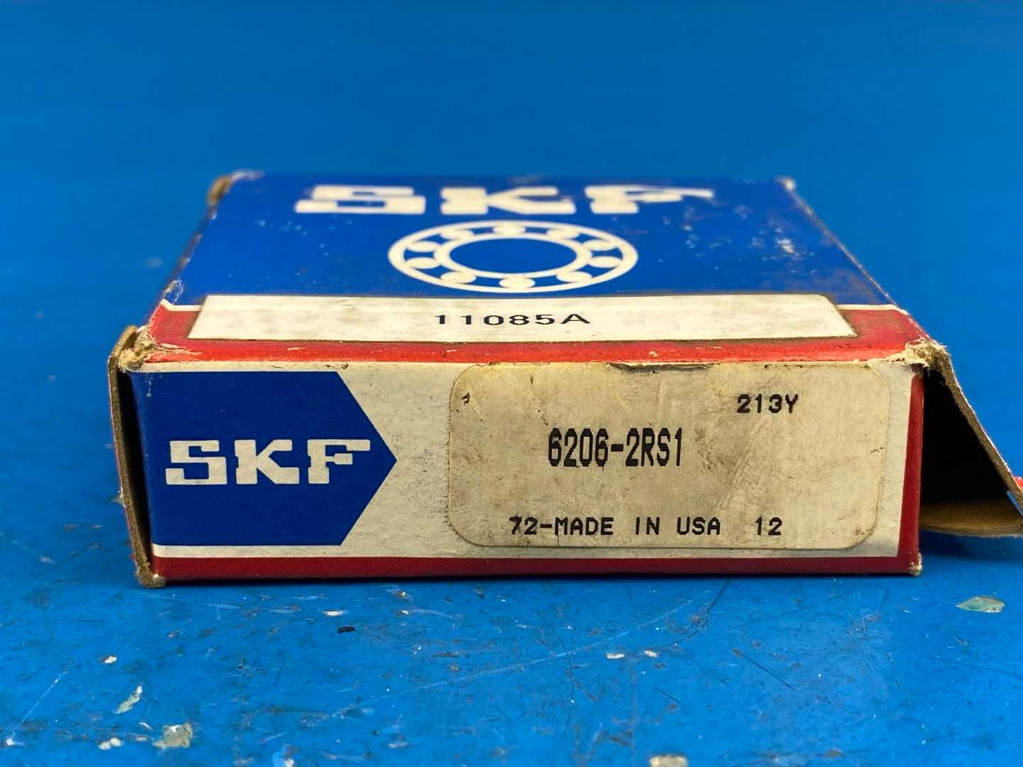 SKF 6206-2RS1 Single Row Deep Groove Ball Bearing 1.1811" Bore x 2.4409" O.D x 0.6299" Width