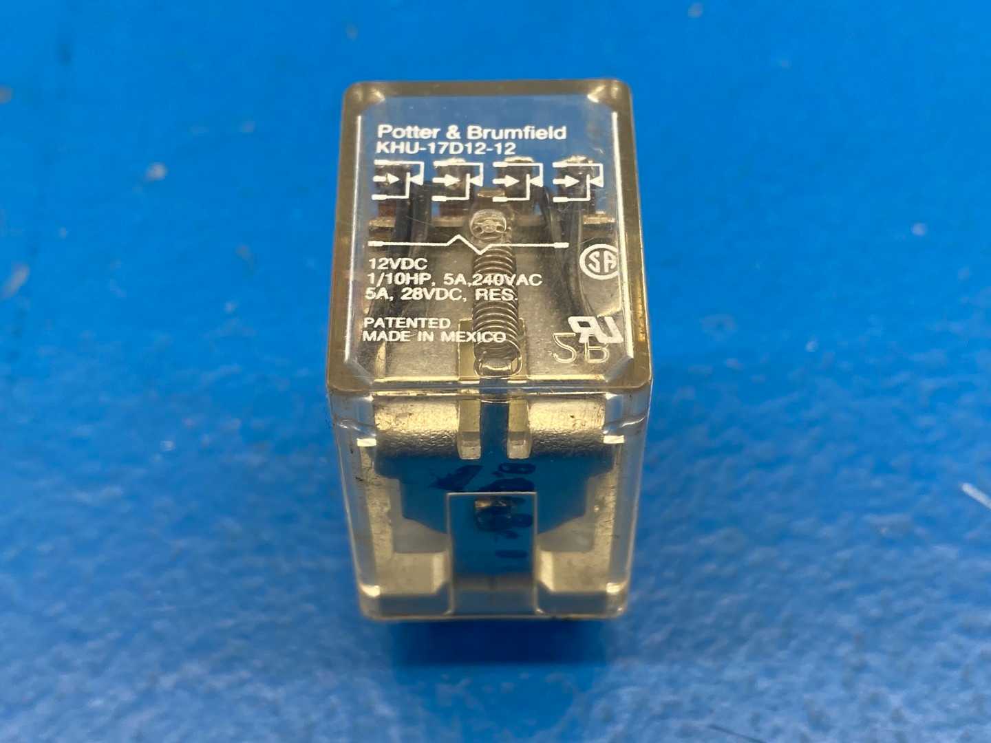 Potter & Brumfield KHU-17D12-12 4PDT Power Relay 5A 12VDC 1/10HP Coil AgCdO