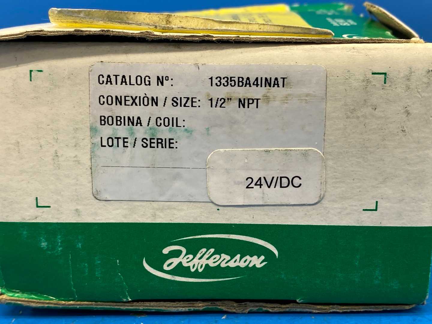 Hoffman 1335BA4INAT, 1/2" NPT 2-Way Solenoid Valve, 24V/DC 1.5 to 100 Max PSI