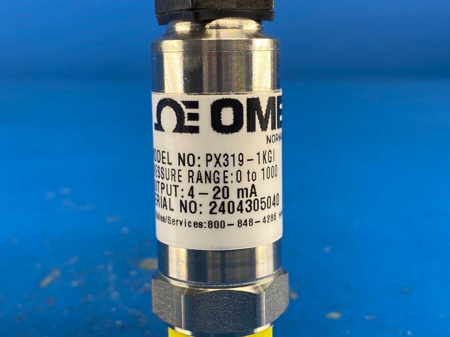 Omega PX319-1KGI Pressure Transducer 0-1000 psi 4-20mA Output
