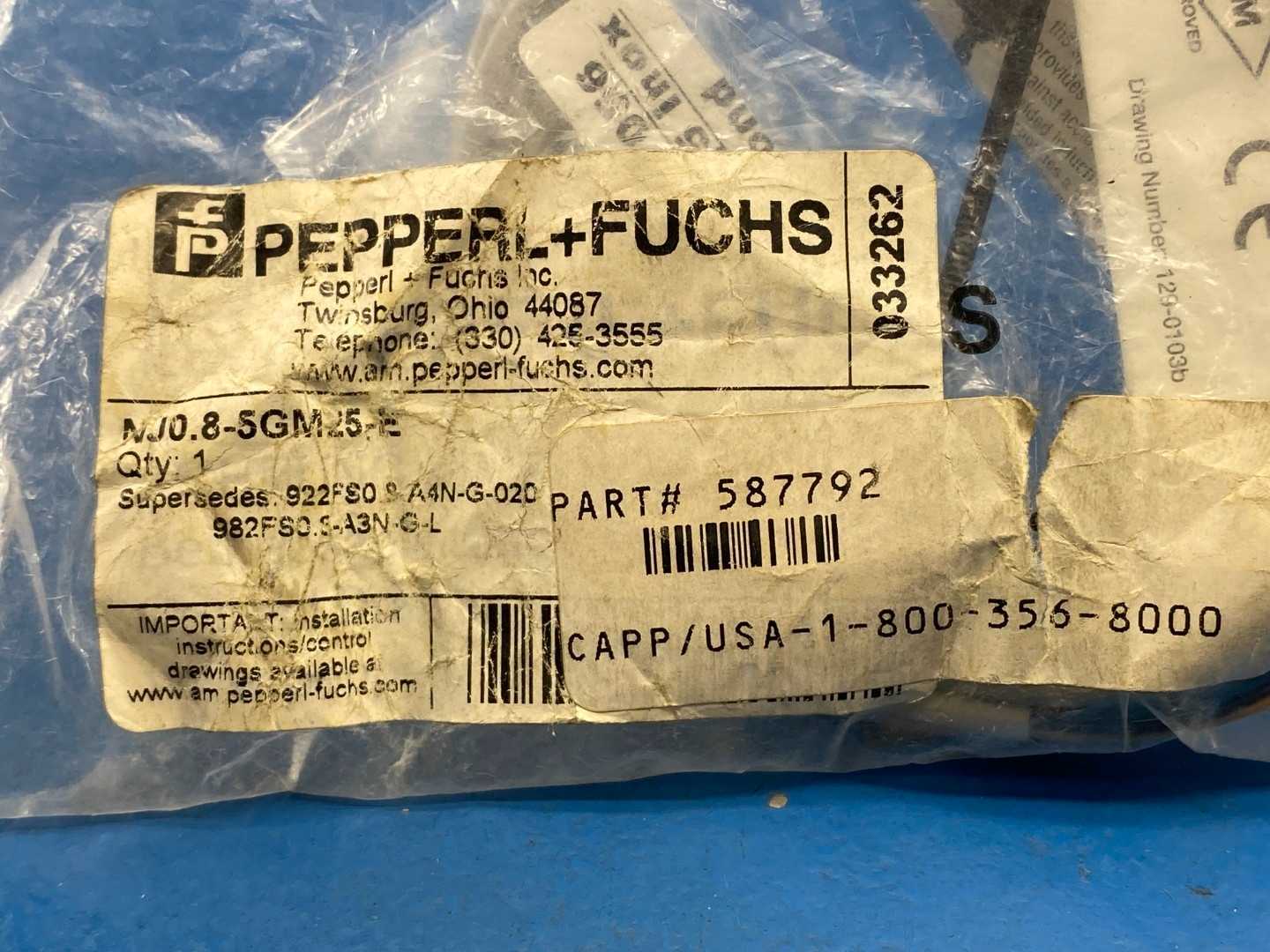 Pepperl+Fuchs NJ0.8-5GM25-E (NAMUR) Inductive Proximity Sensor, 0.8 mm, M5