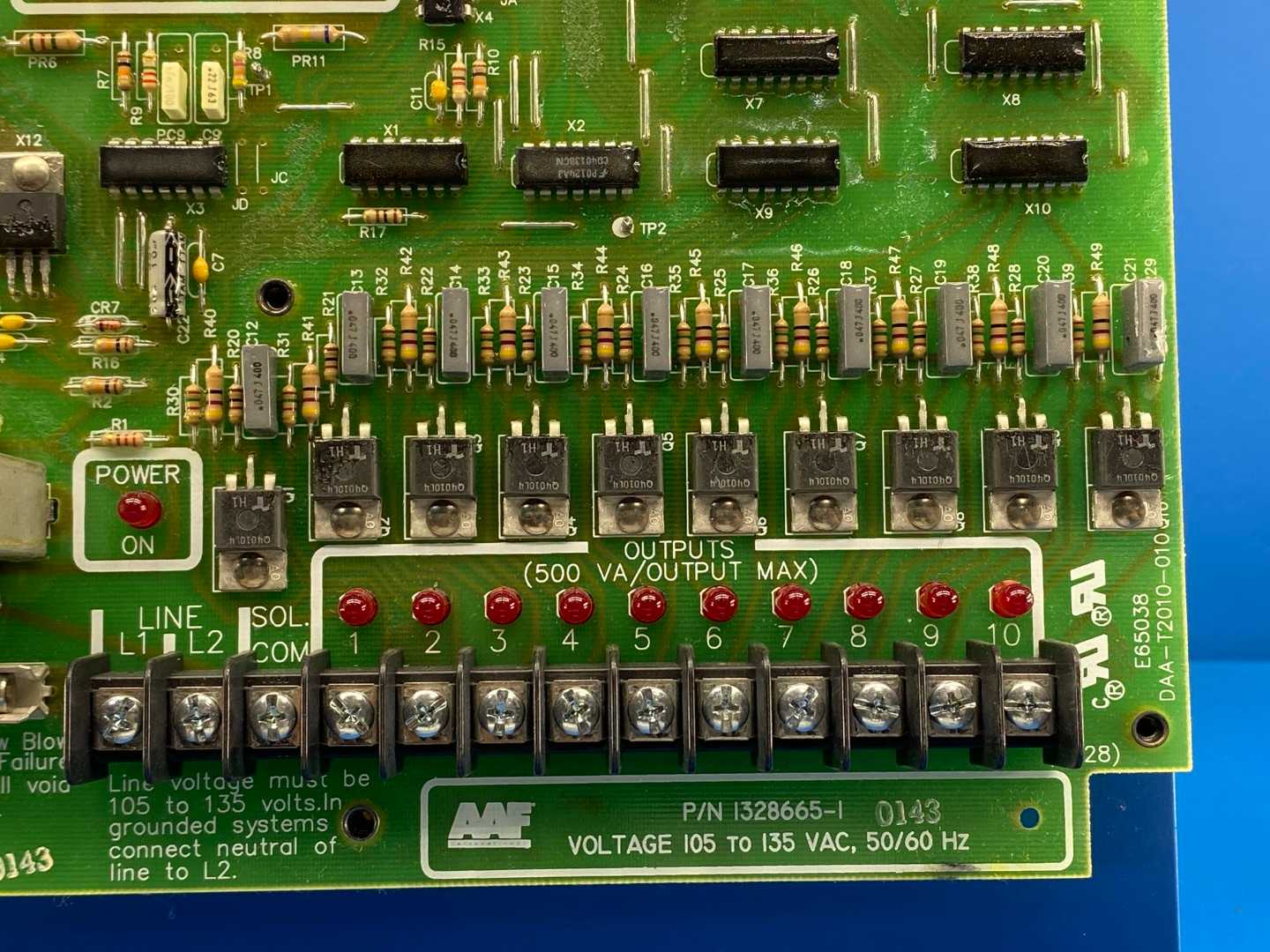 Ametek DAA-T2010-010 AAF Timer # 1328665-1 Pulse Timer Control Board 105-135VAC 50/60Hz