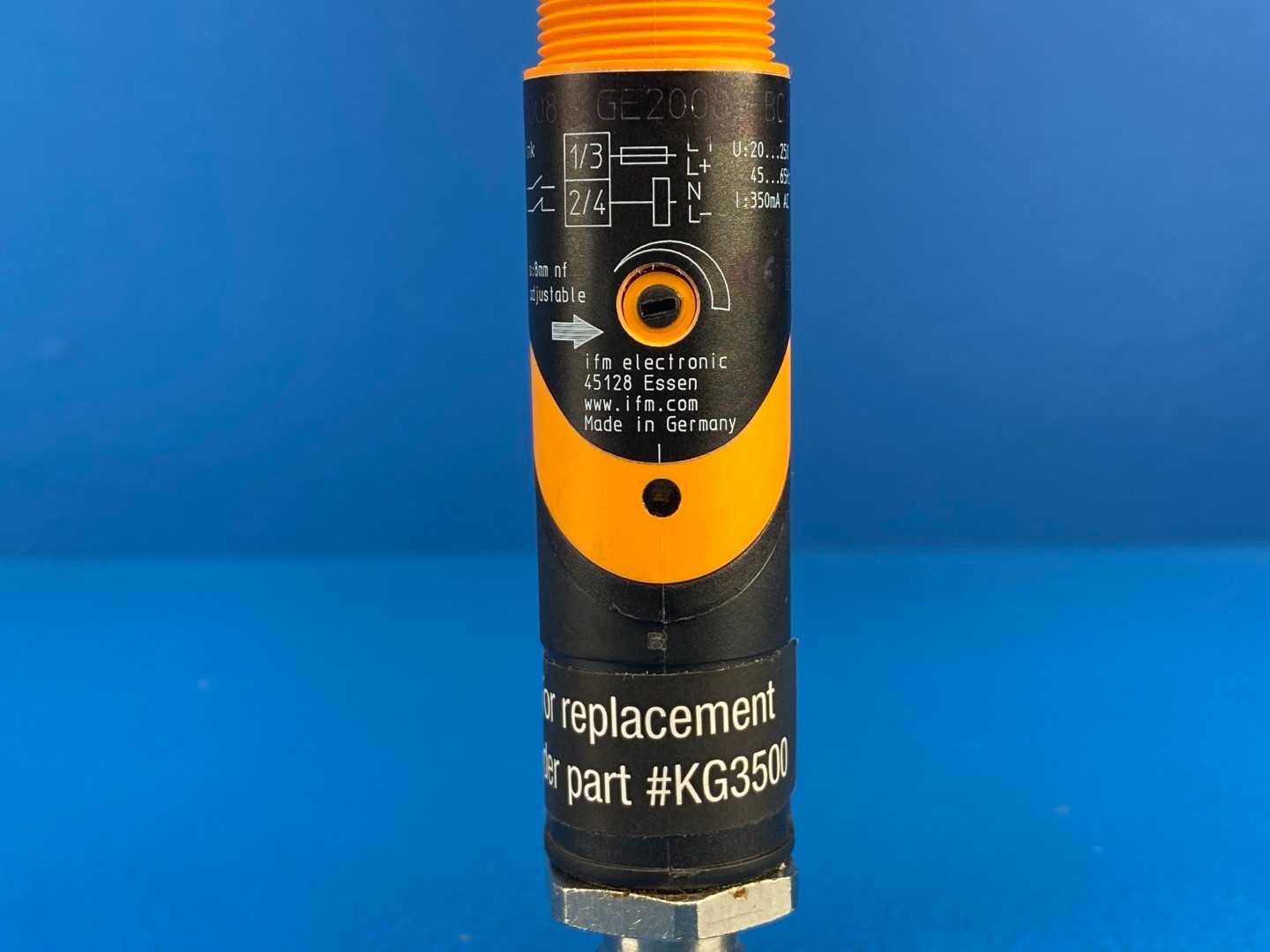 ifm electronic KG3500, Capacitive Sensor, 10-30V DC, PNP/NPN, IP67, 6mm sensing range, M12 connector (Missing parts