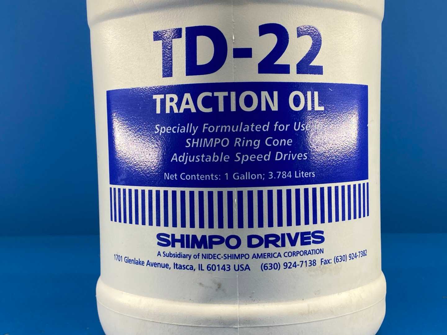 Shimpo Drives 23-0037-02 TD-22 Traction Oil 1 Gallon, for SHIMPO Ring Cone Adjustable Speed Drive
