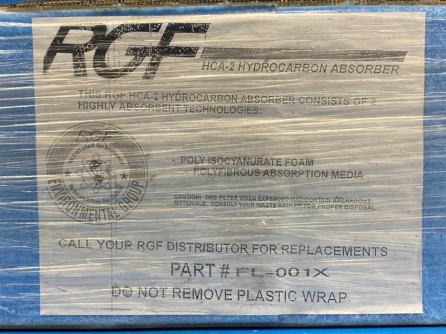 RGF FL-001-X HCA-2 Hydrocarbon Absorber Filter for Model SD-I & SD-I-XL Sewer Discharge Oil Water Separators