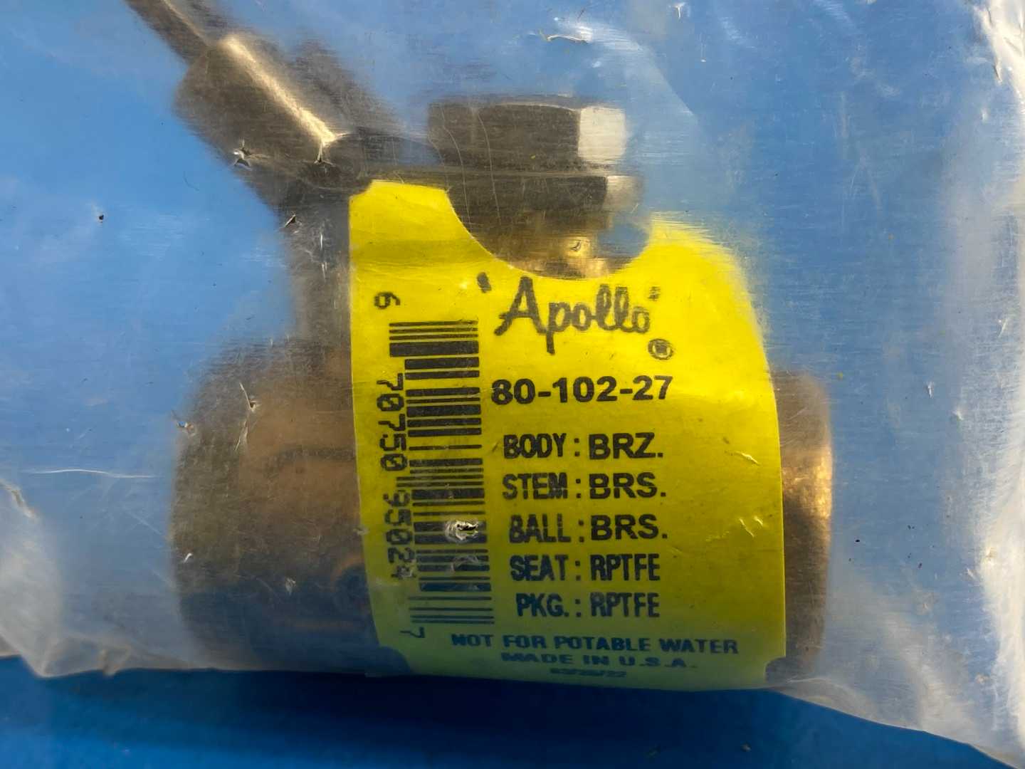 Apollo 80-102-27 Bronze Ball Valve 3/8" Port RPTFE