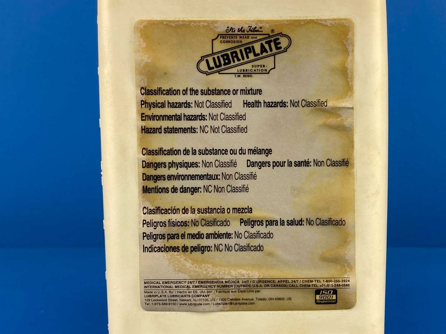 Lubriplate No. 5555 L0109-013 Anhydrous Calcium Lubricant 32oz. Expires 10/2029