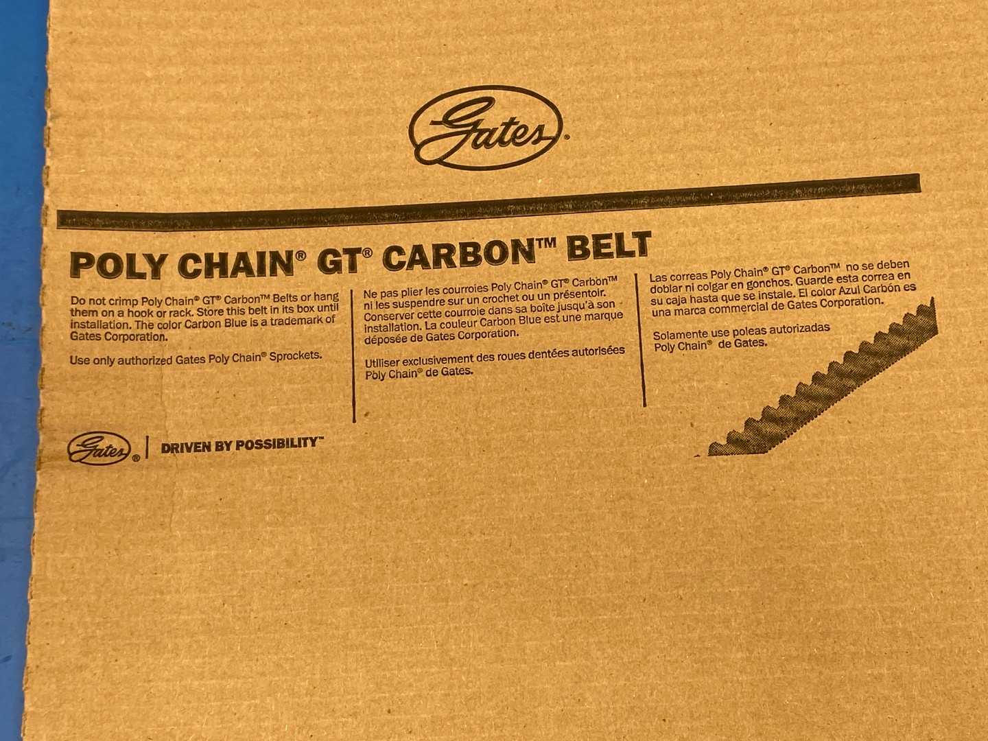 Gates 8MGT-1440-12 FL, Poly Chain GT Carbon Belt