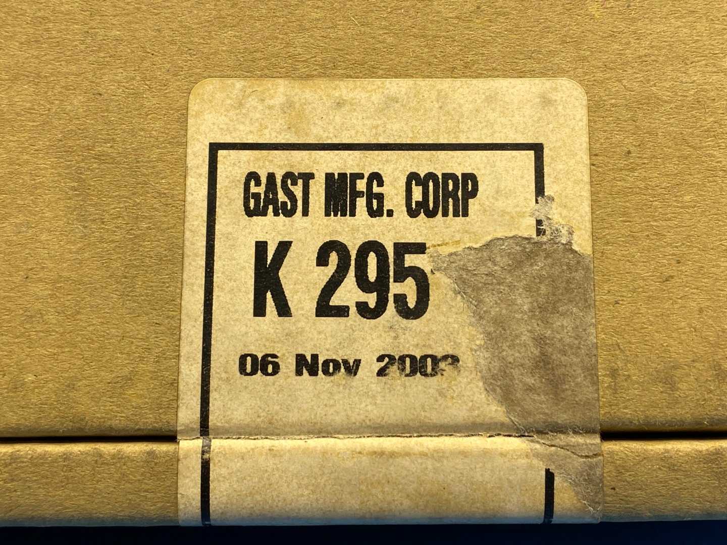 GAST K295 Vacuum Pump Repair Kit (Sealed)